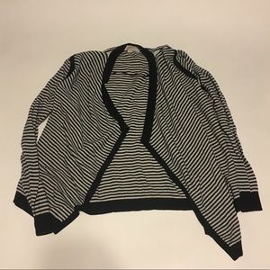 Ann Taylor LOFT Navy Draped Cardigan L